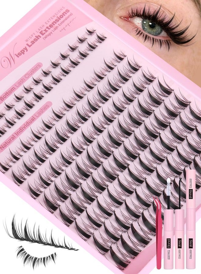 Eefofnn Manga Lash Clusters Kit Fairy Cluster Eyelash Extensions with Bottom Lashes Wispy Eyelash Clusters Kit Spiky Cluster Lashes 8-16mm DIY Lash Extension Kit with Lash Bond and Seal Tweeters by Eefofnn - Image 1
